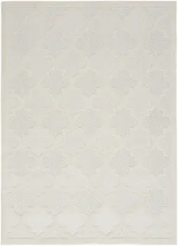 4' X 6' Ivory Indoor Outdoor Area Rug