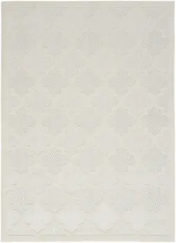 5' X 7' Ivory Indoor Outdoor Area Rug