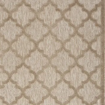 4' X 6' Beige Indoor Outdoor Area Rug