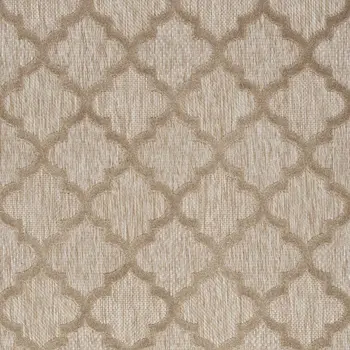 5' X 7' Beige Indoor Outdoor Area Rug