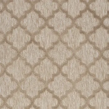 5' X 7' Beige Indoor Outdoor Area Rug