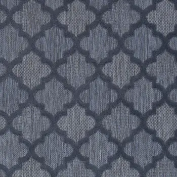 4' X 6' Blue Indoor Outdoor Area Rug
