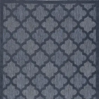 4' X 6' Blue Indoor Outdoor Area Rug