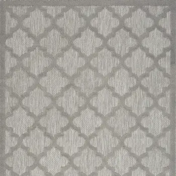 5' X 7' Gray Indoor Outdoor Area Rug