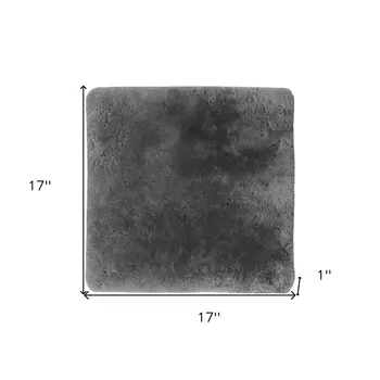 17" Charcoal Medical Sheepskin Chair Pad