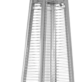 41000 BTU Black Steel Propane Triangular Pyramid Standing Patio Heater