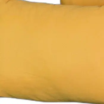 Set Of Two 12" X 20" Yellow Polyester Zippered Pillow Cover