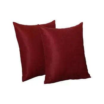 Set of Two Red Throw Pillow Covers
