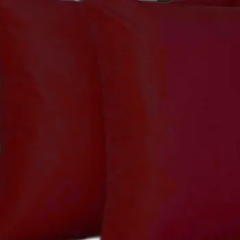 Set Of Two 22" X 22" Claret Red Polyester Zippered Pillow Cover