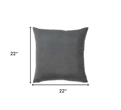 Set of Two 22" Gray Throw Pillow Covers