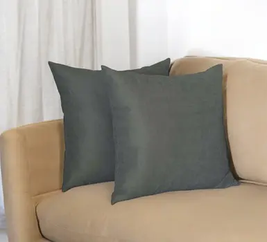 Set of Two 22" Gray Throw Pillow Covers