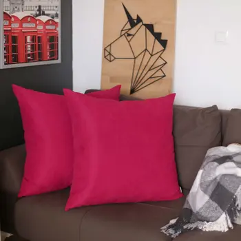 Set of Two 22" Pink Throw Pillow Covers