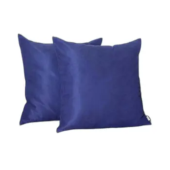 Set Of Two 26" X 26" Navy Blue Polyester Zippered Pillow Cover
