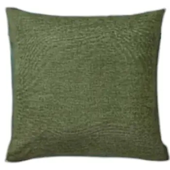 Set Of Four 17" X 17" Fern Green Polyester Zippered Pillow Cover
