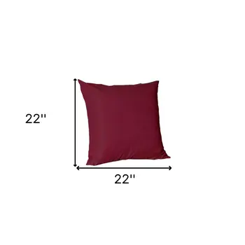 Set of Four 22" Red Throw Pillow Covers