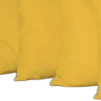 Set of Four 22" Yellow Decorative Throw Pillow Covers