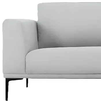 87" Light Gray Sofa With Black Legs