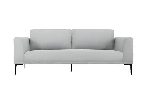 87" Light Gray Sofa With Black Legs