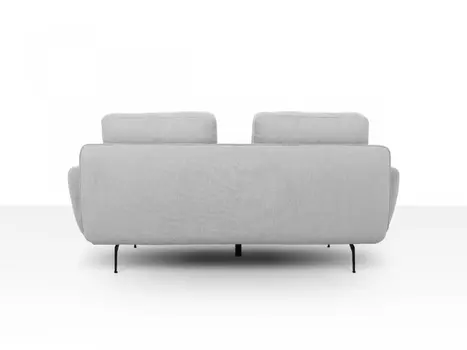 89" Light Gray Sofa With Black Legs