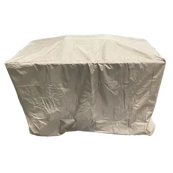 50000 BTU 60" Brown And Clear Glass, Steel Propane Rectangular Fire pit table With Cover