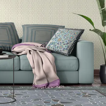 20" X 20" Gray and Black Peacock Broadcloth Floral Zippered Pillow
