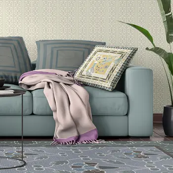 20" X 20" Beige and White Peacock Broadcloth Floral Zippered Pillow