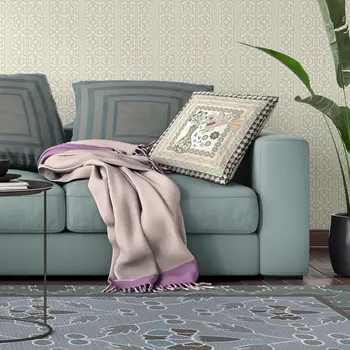 18" X 18" Pink and White Peacock Broadcloth Floral Zippered Pillow