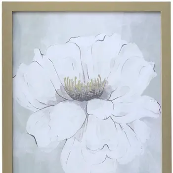 Set of Two White Rose Gold Picture Frame Painting Wall Art