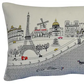 14" X 24" Cream Hometown Pride Wool Lumbar Throw Pillow
