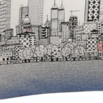 14" X 35" Cream Hometown Pride Wool Lumbar Throw Pillow