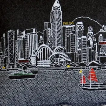 14" X 35" Black Gray and White Hometown Pride Wool Lumbar Throw Pillow
