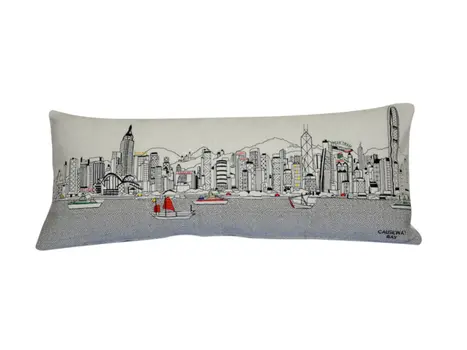 14" X 35" Cream Hometown Pride Wool Lumbar Throw Pillow
