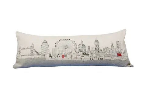 14" X 35" Cream Hometown Pride Wool Lumbar Throw Pillow