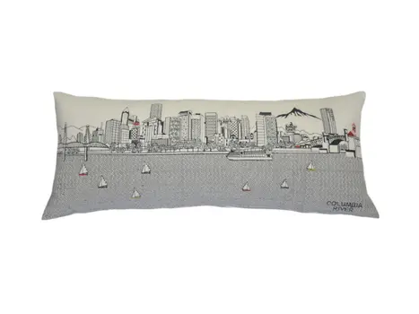 14" X 35" Cream Hometown Pride Wool Lumbar Throw Pillow