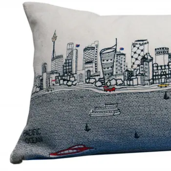 14" X 35" Cream Hometown Pride Wool Lumbar Throw Pillow