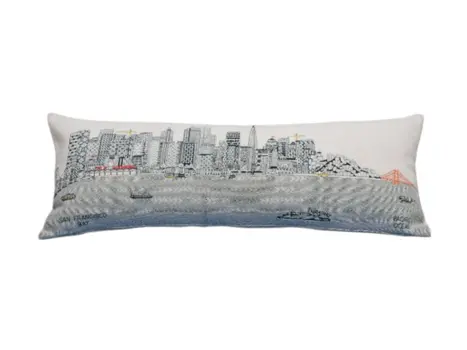 14" X 35" Cream Hometown Pride Wool Lumbar Throw Pillow