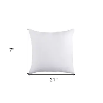20" X 20" White Blown Seam 100% Cotton Throw Pillow Insert