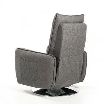 31" Grey Fabric Modern Recliner Chair