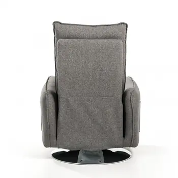 31" Grey Fabric Modern Recliner Chair