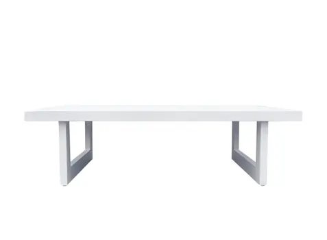 51" White Aluminum Outdoor Coffee Table