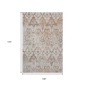 9' X 12' Beige Indoor Outdoor Area Rug