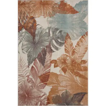 8' X 10' Cream Indoor Outdoor Area Rug