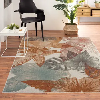8' X 10' Cream Indoor Outdoor Area Rug