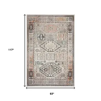 8' X 10' Cream Indoor Outdoor Area Rug