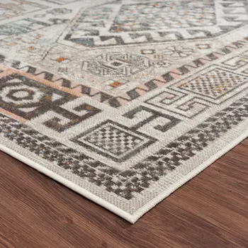 8' X 10' Cream Indoor Outdoor Area Rug