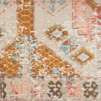 5' X 8' Cream Indoor Outdoor Area Rug