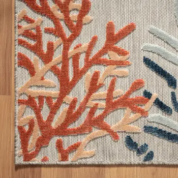 8' X 10' Blue And Gray Indoor Outdoor Area Rug