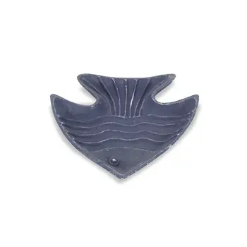 8" Blue Angel Fish Cast Iron Vanity Tray Tray