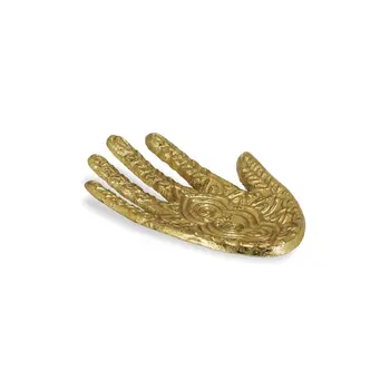 5" Gold Hamza Metal Handmade Tray