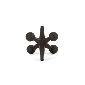 8" Black Metal Game Hand Painted Tabletop Sculpture Tabletop Sculpture